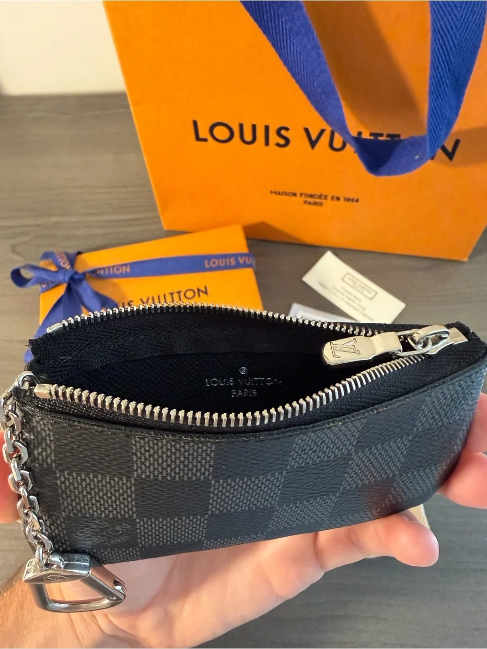 Louis Vuitton Key Pouch Damier Graphite Canvas
